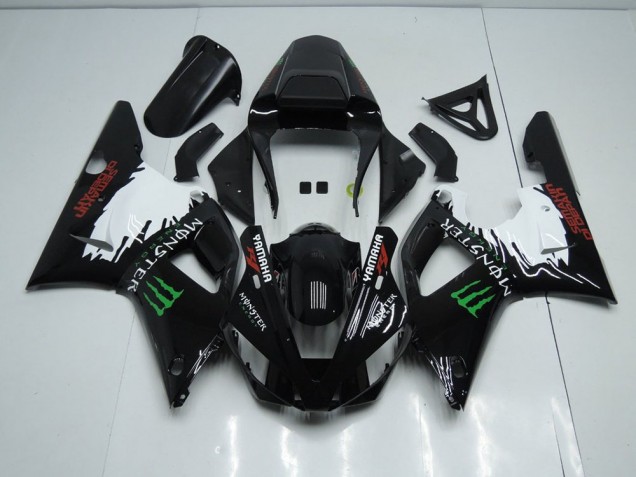 00-01 Black White Monster YZF R1 Motorcycle Fairings 00-01 Black White Monster YZF R1 Motorcycle Fairings