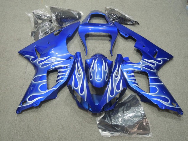 00-01 Blue White Flame YZF R1 Motorcycle Fairings 00-01 Blue White Flame YZF R1 Motorcycle Fairings