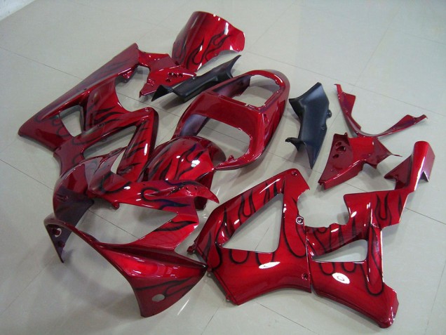 00-01 Red Black Flame CBR900RR 929 Motorcycle Fairings 00-01 Red Black Flame CBR900RR 929 Motorcycle Fairings