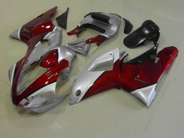 00-01 Red and Silver YZF R1 Motorcycle Fairings 00-01 Red and Silver YZF R1 Motorcycle Fairings
