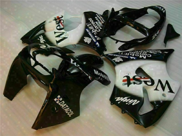 00-02 Black West Ninja ZX6R Motorcycle Fairings 00-02 Black West Ninja ZX6R Motorcycle Fairings