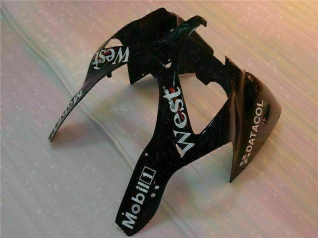 00-02 Black West Ninja ZX6R Motorcycle Fairings 00-02 Black West Ninja ZX6R Motorcycle Fairings