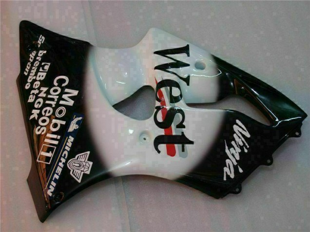 00-02 Black West Ninja ZX6R Motorcycle Fairings 00-02 Black West Ninja ZX6R Motorcycle Fairings