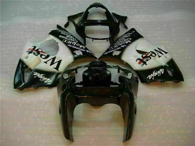 00-02 Black West Ninja ZX6R Motorcycle Fairings 00-02 Black West Ninja ZX6R Motorcycle Fairings