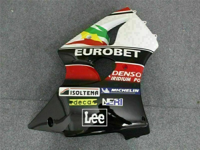 00-02 Black White Eurobet ZX6R Motorcycle Fairings 00-02 Black White Eurobet ZX6R Motorcycle Fairings