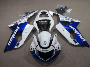 00-02 Blue White Jordan Motul GSXR 1000 Motorcycle Fairings