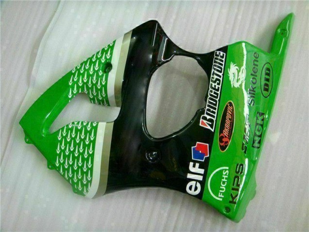 00-02 Green Black ZX6R Motorcycle Fairing Kits & Plastic 00-02 Green Black ZX6R Motorcycle Fairing Kits & Plastic
