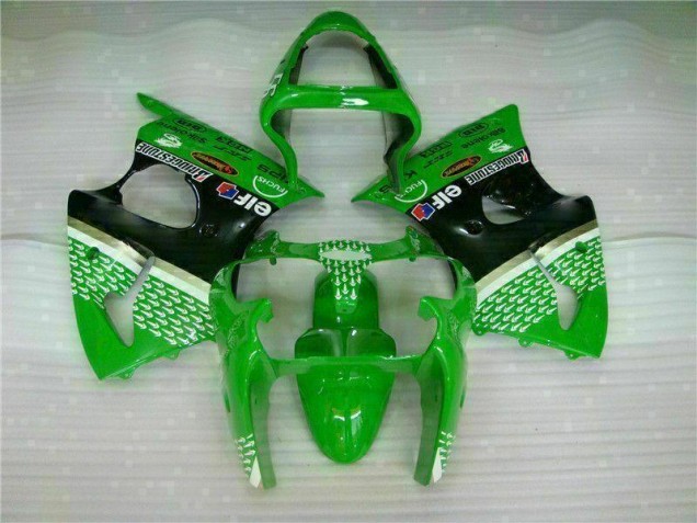 00-02 Green Black ZX6R Motorcycle Fairing Kits & Plastic 00-02 Green Black ZX6R Motorcycle Fairing Kits & Plastic