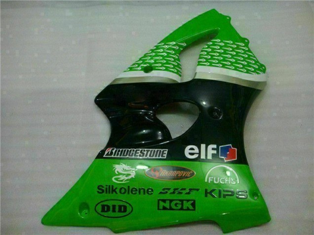 00-02 Green Black ZX6R Motorcycle Fairing 00-02 Green Black ZX6R Motorcycle Fairing