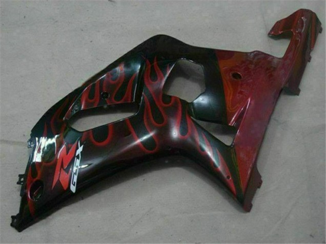 01-03 Black Red GSXR 600/750 Motorcycle Fairings 01-03 Black Red GSXR 600/750 Motorcycle Fairings