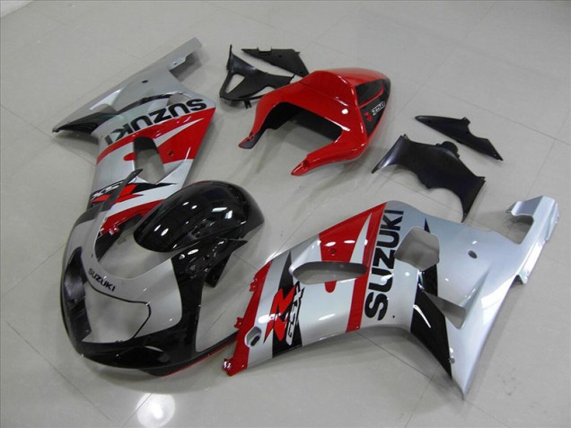 01-03 Black Red GSXR 750 Motorcycle Fairings 01-03 Black Red GSXR 750 Motorcycle Fairings