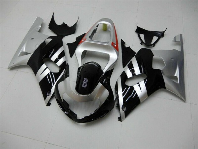 01-03 Black Silver GSXR 600/750 Motorcycle Fairings 01-03 Black Silver GSXR 600/750 Motorcycle Fairings