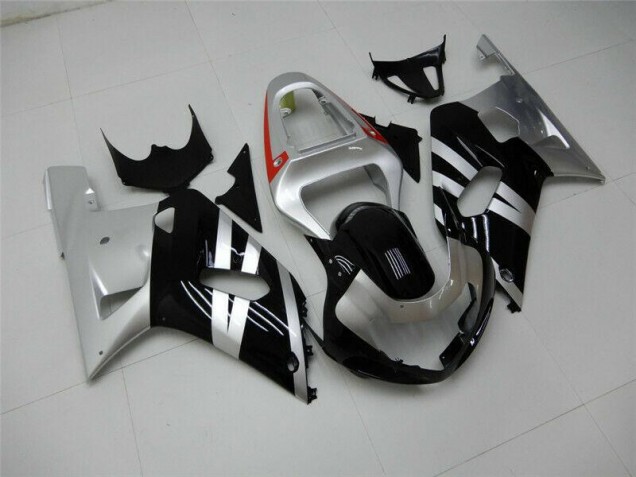 01-03 Black Silver GSXR 600/750 Motorcycle Fairings 01-03 Black Silver GSXR 600/750 Motorcycle Fairings