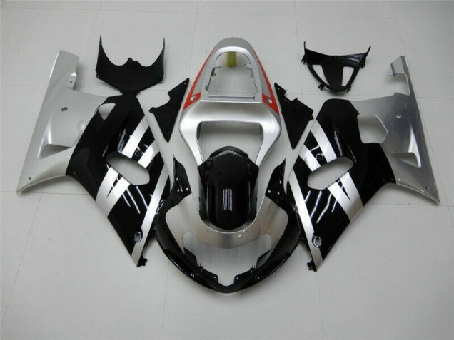 01-03 Black Silver GSXR 600/750 Motorcycle Fairings 01-03 Black Silver GSXR 600/750 Motorcycle Fairings