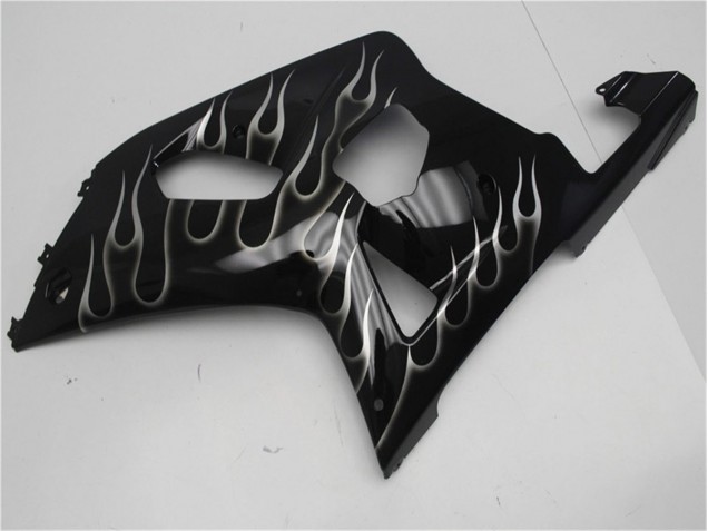 01-03 Black White Flame GSXR 600/750 Motorcycle Fairings 01-03 Black White Flame GSXR 600/750 Motorcycle Fairings