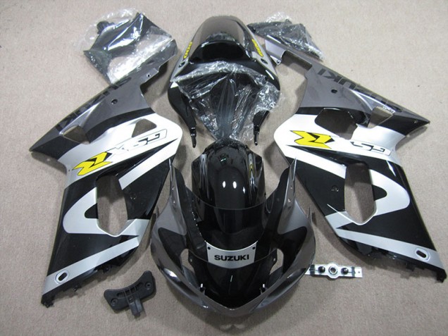 01-03 Black White GSXR 600 Motorcycle Fairings 01-03 Black White GSXR 600 Motorcycle Fairings