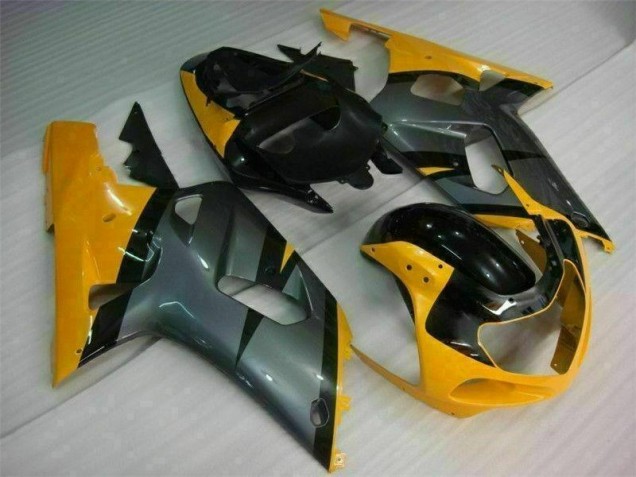 01-03 Black Yellow GSXR 600/750 Motorcycle Fairings 01-03 Black Yellow GSXR 600/750 Motorcycle Fairings