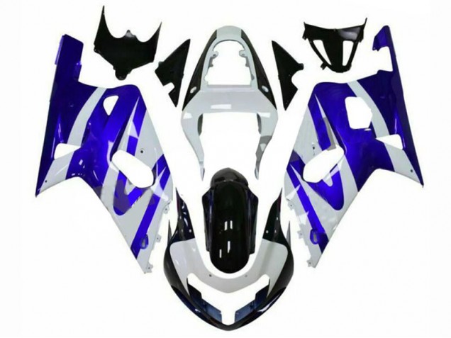 01-03 Blue White GSXR 600/750 Motorcycle Fairings 01-03 Blue White GSXR 600/750 Motorcycle Fairings