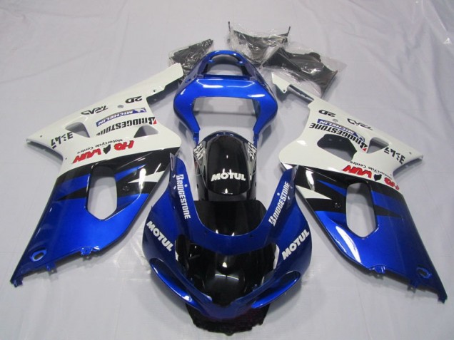 01-03 Blue White Motul GSXR 600 Motorcycle Fairings 01-03 Blue White Motul GSXR 600 Motorcycle Fairings