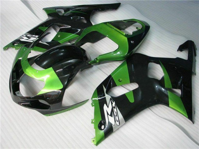 01-03 Green Black GSXR 600/750 Motorcycle Fairings 01-03 Green Black GSXR 600/750 Motorcycle Fairings