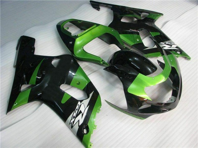 01-03 Green Black GSXR 600/750 Motorcycle Fairings 01-03 Green Black GSXR 600/750 Motorcycle Fairings