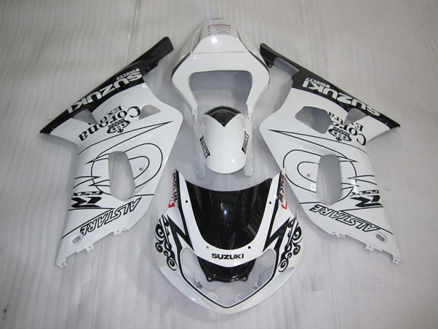 01-03 White Black Corona Extra GSXR 600 Motorcycle Fairings 01-03 White Black Corona Extra GSXR 600 Motorcycle Fairings