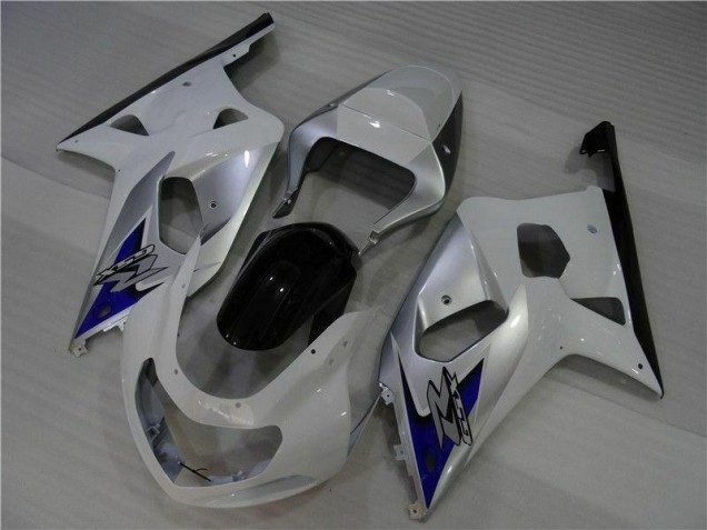 01-03 White Silver GSXR 600/750 Motorcycle Fairings 01-03 White Silver GSXR 600/750 Motorcycle Fairings