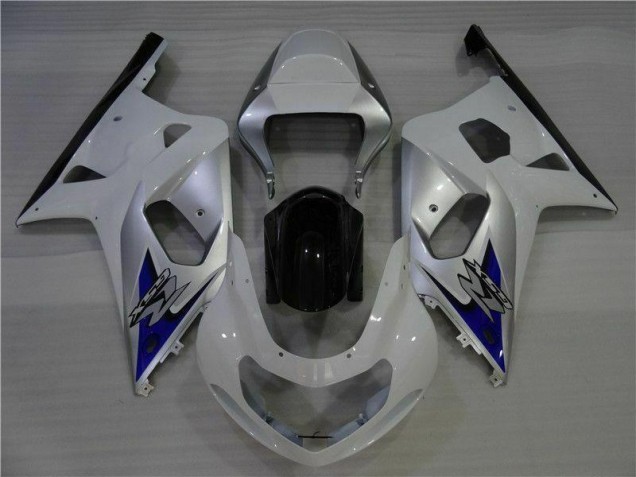 01-03 White Silver GSXR 600/750 Motorcycle Fairings 01-03 White Silver GSXR 600/750 Motorcycle Fairings