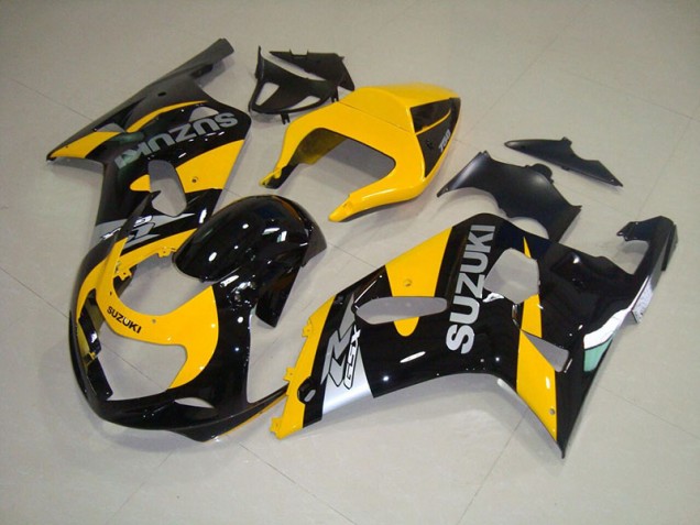 01-03 Yellow Black GSXR 750 Motorcycle Fairings 01-03 Yellow Black GSXR 750 Motorcycle Fairings