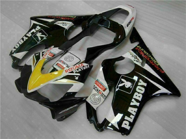 01-03 Yellow Silver Black Playboy CBR600 F4i Motorcycle Fairings 01-03 Yellow Silver Black Playboy CBR600 F4i Motorcycle Fairings