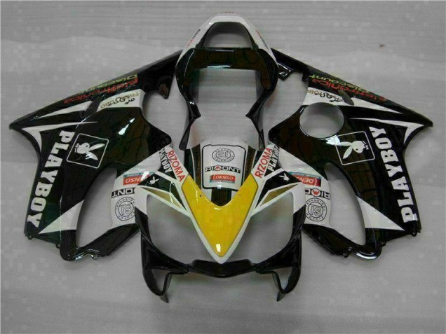01-03 Yellow Silver Black Playboy CBR600 F4i Motorcycle Fairings 01-03 Yellow Silver Black Playboy CBR600 F4i Motorcycle Fairings