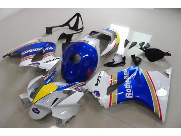 02-13 Blue White Rothmans VFR800 Motorcycle Fairings 02-13 Blue White Rothmans VFR800 Motorcycle Fairings