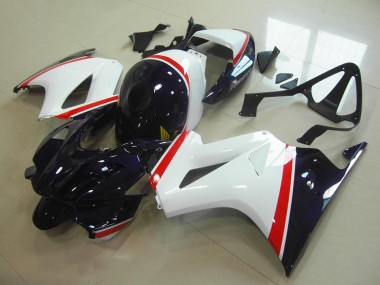 02-13 White Dark Blue VFR800 Motorcycle Fairings