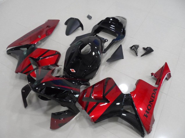 03-04 Black Candy Red CBR600RR Motorcycle Fairings 03-04 Black Candy Red CBR600RR Motorcycle Fairings
