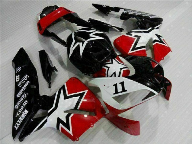 03-04 Black White 11 CBR600RR Motorcycle Fairings 03-04 Black White 11 CBR600RR Motorcycle Fairings