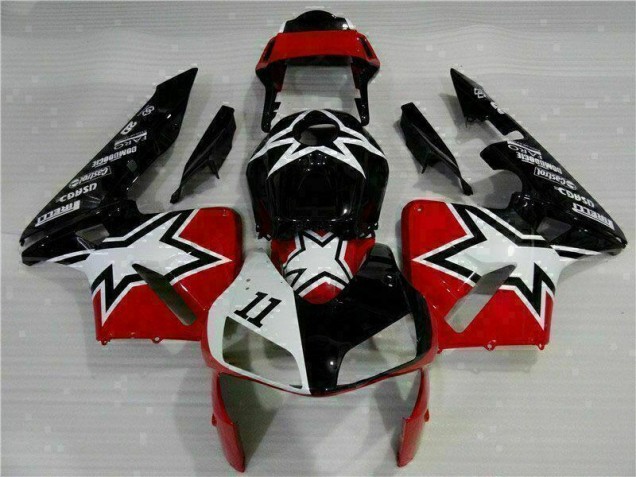 03-04 Black White 11 CBR600RR Motorcycle Fairings 03-04 Black White 11 CBR600RR Motorcycle Fairings