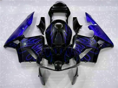 03-04 Black with Blue Flame CBR600RR Motorcycle Fairings