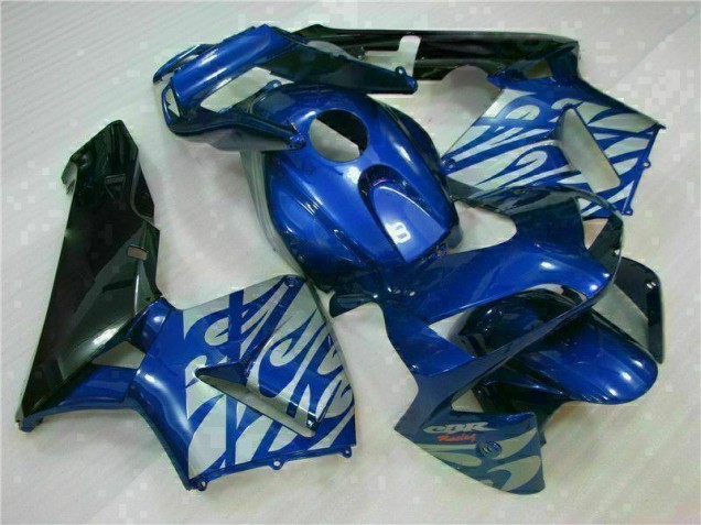 03-04 Blue with Silver Flame CBR600RR Motorcycle Fairings 03-04 Blue with Silver Flame CBR600RR Motorcycle Fairings