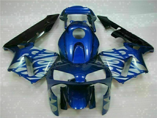 03-04 Blue with Silver Flame CBR600RR Motorcycle Fairings 03-04 Blue with Silver Flame CBR600RR Motorcycle Fairings