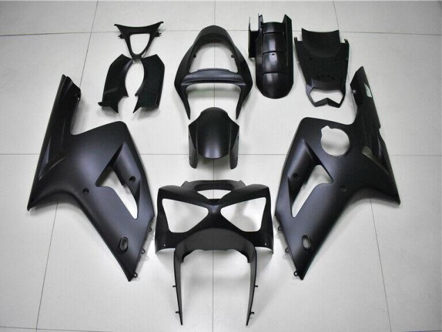 03-04 Matte Black ZX6R Motorcycle Fairings 03-04 Matte Black ZX6R Motorcycle Fairings
