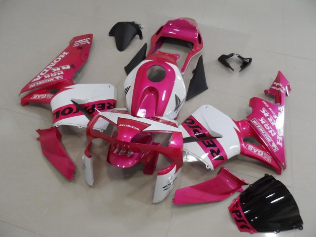 03-04 Pink Repsol CBR600RR Motorcycle Fairings 03-04 Pink Repsol CBR600RR Motorcycle Fairings