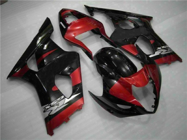 03-04 Red Black GSXR 1000 Motorcycle Fairings 03-04 Red Black GSXR 1000 Motorcycle Fairings