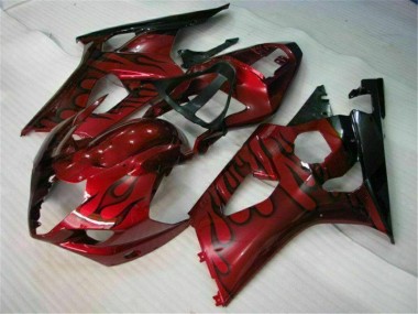 03-04 Red GSXR 1000 Motorcycle Fairings