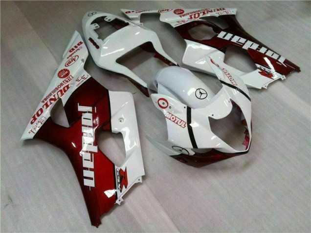 03-04 Red White GSXR 1000 Motorcycle Fairings