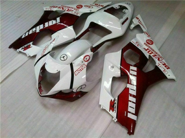 03-04 Red White GSXR 1000 Motorcycle Fairings