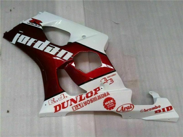 03-04 Red White GSXR 1000 Motorcycle Fairings