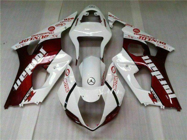 03-04 Red White GSXR 1000 Motorcycle Fairings