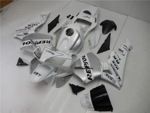 03-04 Silver White Black Repsol CBR600RR Motorcycle Fairings 03-04 Silver White Black Repsol CBR600RR Motorcycle Fairings