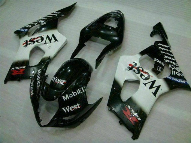 03-04 White Black GSXR 1000 Full Motorcycle Fairing Kits 03-04 White Black GSXR 1000 Full Motorcycle Fairing Kits