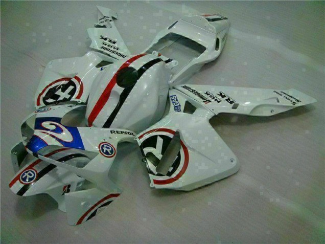03-04 White Blue R 2 CBR600RR Motorcycle Fairings 03-04 White Blue R 2 CBR600RR Motorcycle Fairings
